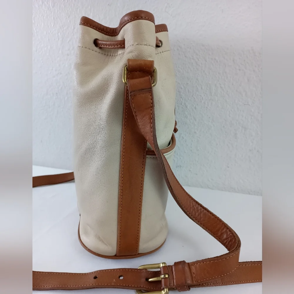 Vntg Coach Bone Drawstring Spectator Bag 0520 122 - Picture 4 of 11